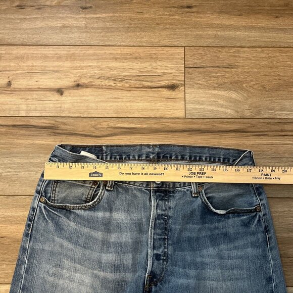 Men's Levis 501 Original Fit Denim Jeans SZ 36x30 Blue Button Fly Modern Red Tab - Picture 4 of 13
